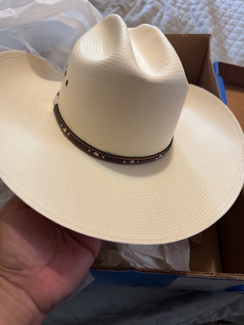 George Strait Classic White Cowboy Hat for Men 7 1/8” PLEASE READ